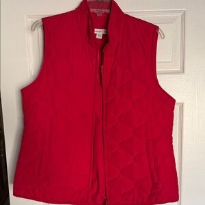 Coldwater Creek Quilted Red Sleeveless Vest